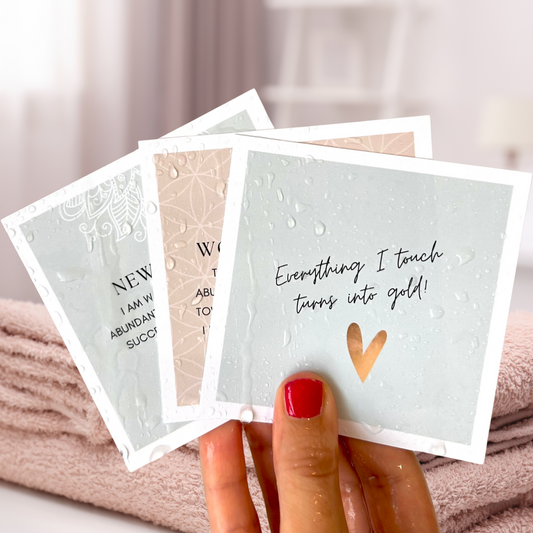 Abundance Affirmation Shower Cards