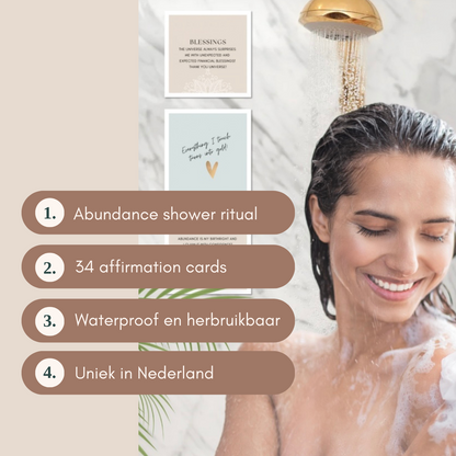 Abundance Affirmation Shower Cards